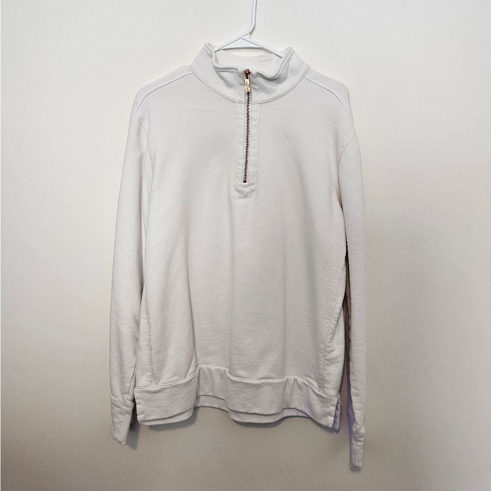 Good Man White 1/4 Zip Sweater